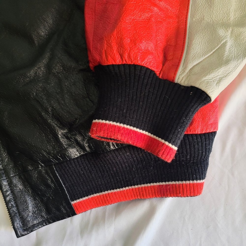 Men's University Of Georgia Bulldogs Vintage Leather Bomber Jacket - 58 Sports - Picture 10 of 11